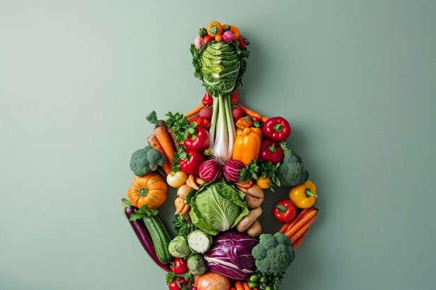 Foto grátis celebração do dia mundial da saúde com comida saudável.