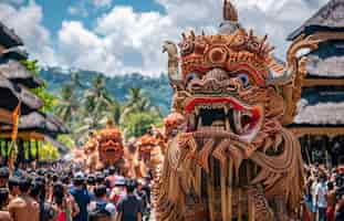 Foto grátis celebração do dia nyepi na indonésia