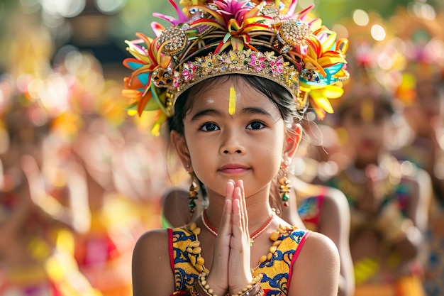 Celebração do dia Nyepi na Indonésia