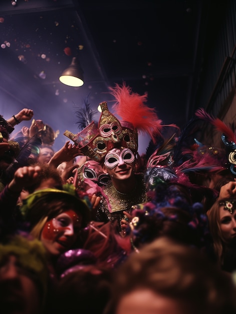 Celebração do Mardi Gras em Nova Orleães