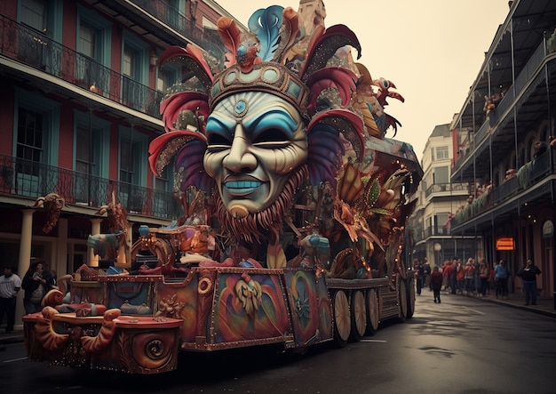 Foto grátis celebração do mardi gras em nova orleães