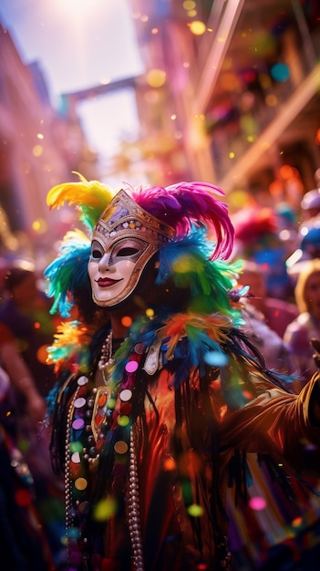 Foto grátis celebração do mardi gras em nova orleães