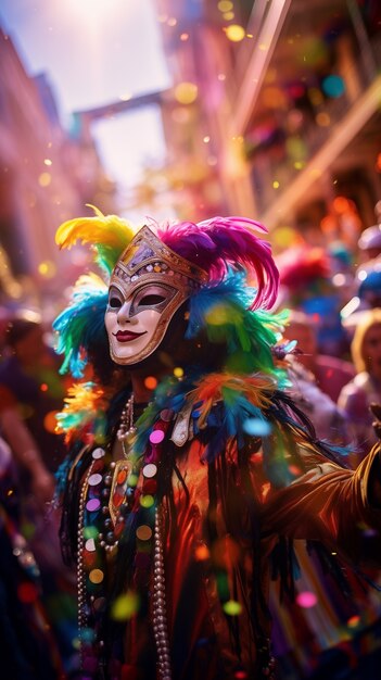 Celebração do Mardi Gras em Nova Orleães