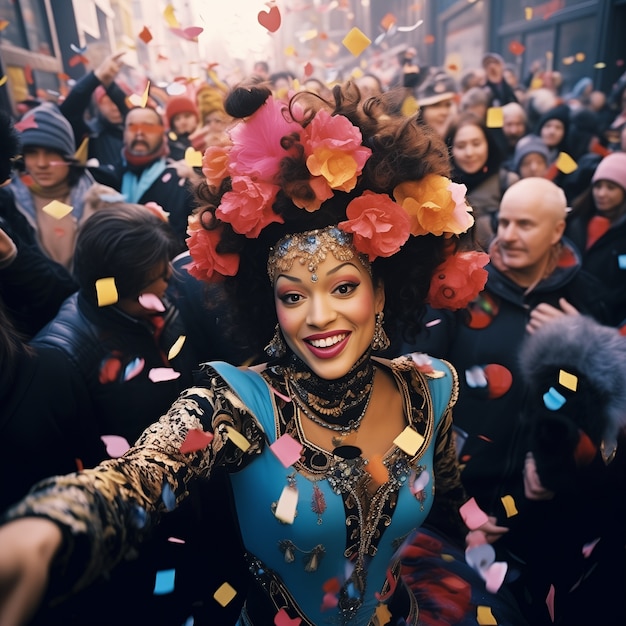 Foto grátis celebração do mardi gras em nova orleães