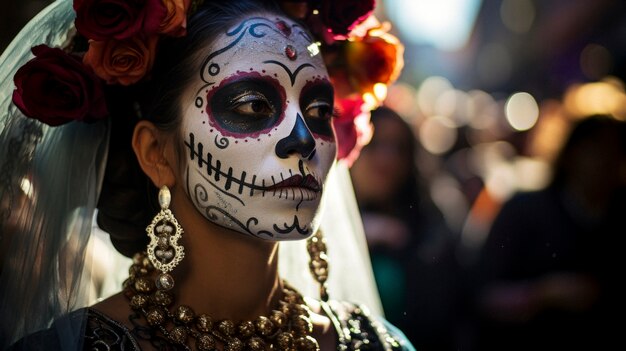 Celebração mexicana do dia de muertos