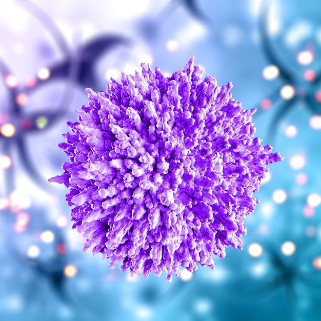 Foto grátis célula de vírus 3d