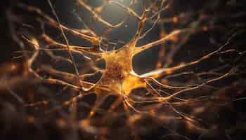 Foto grátis células nervosas conectam-se comunicam alzheimer interrompe sinapses geradas por ia