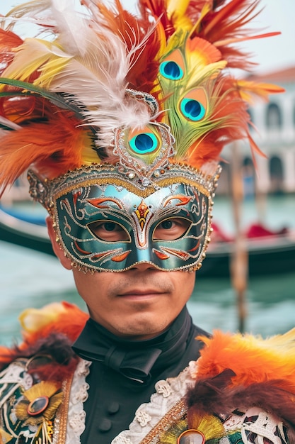 Foto grátis cena com pessoas celebrando o carnaval com trajes