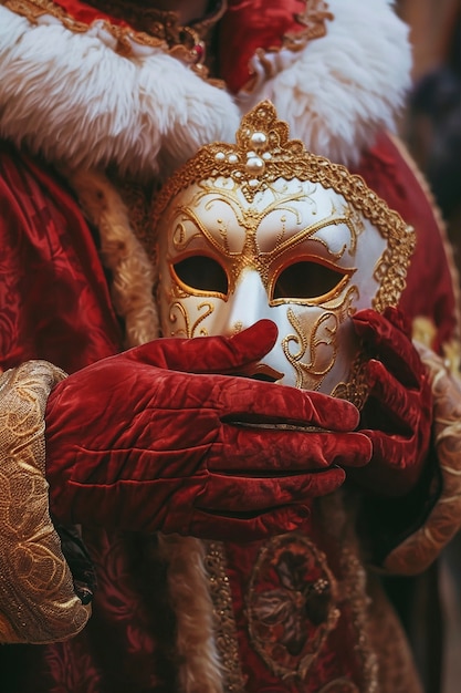 Foto grátis cena com pessoas celebrando o carnaval com trajes