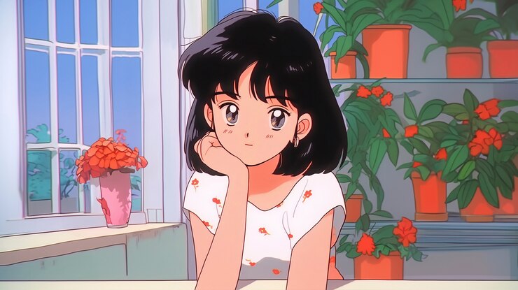 Foto grátis cena de estilo de vida com pessoas fazendo tarefas regulares no estilo anime