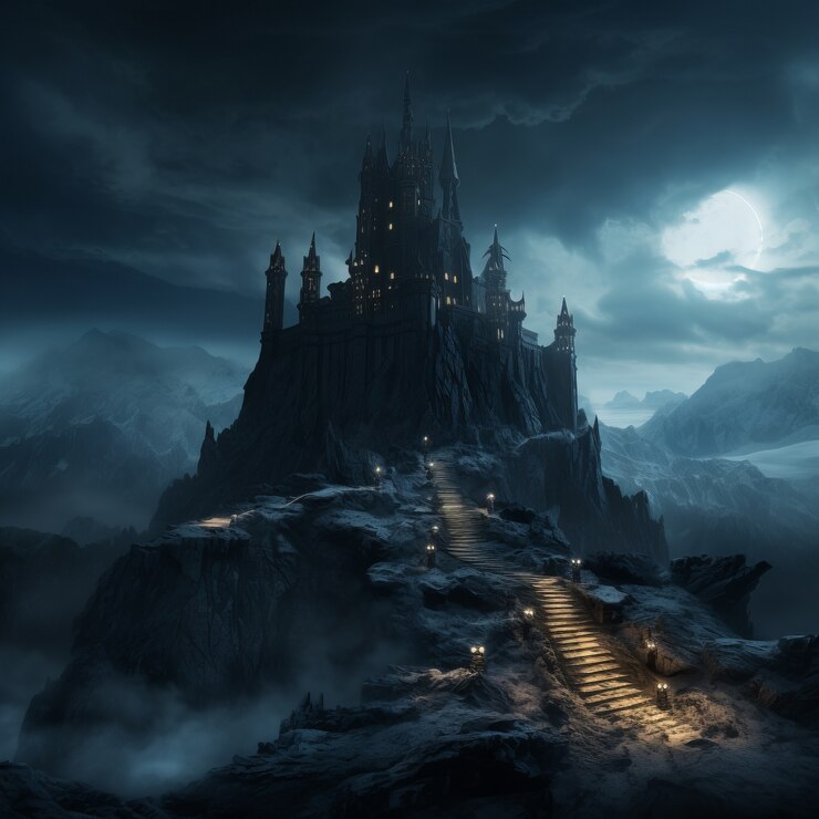 Foto grátis cena de fantasia escura