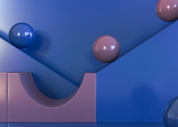 Cena de fundo geométrico 3D abstrato