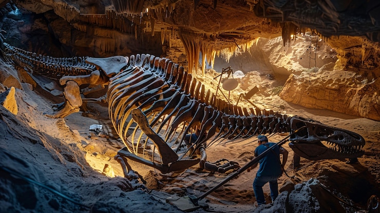 Foto grátis cena de um sítio arqueológico com restos e descobertas antigas