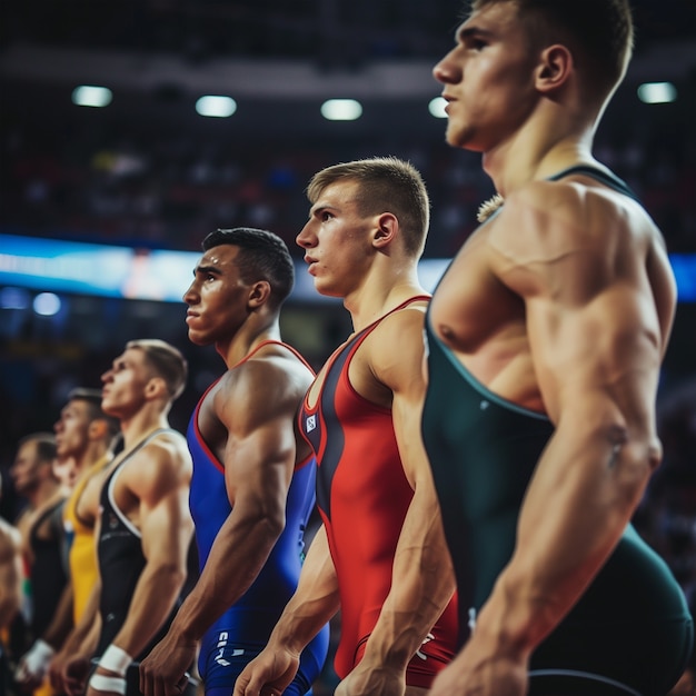 Foto grátis cena do torneio dos jogos olímpicos com atletas competindo