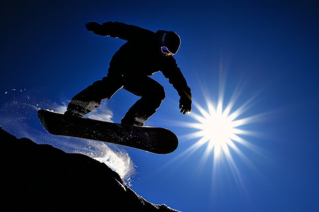 Foto grátis cena fotorrealista de inverno com pessoas fazendo snowboard