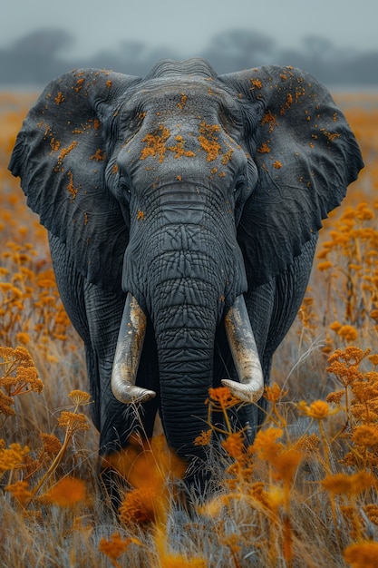 Foto grátis cena fotorrealista de um elefante selvagem