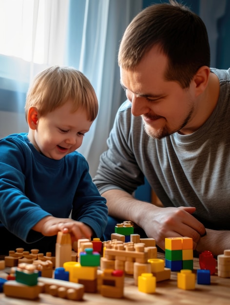Foto grátis cena realista com crianças pequenas com autismo brincando