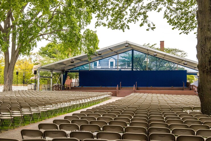 Foto grátis cenário ao ar livre para eventos