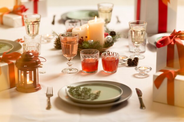 Cenas de mesa lindas e aconchegantes de inverno