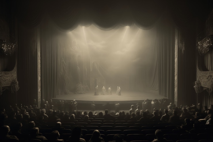Foto grátis cenas retrô do dia mundial do teatro com uma ópera