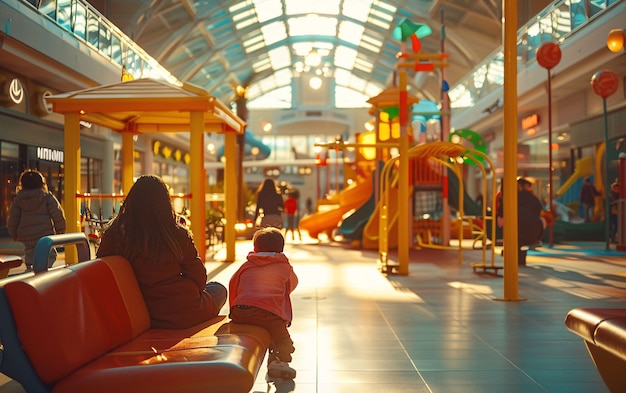 Foto grátis centro comercial de estilo cinematográfico