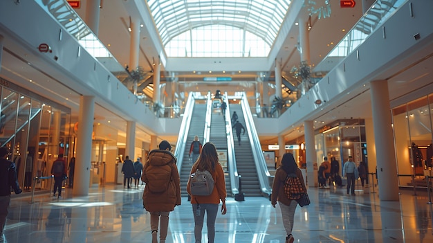 Foto grátis centro comercial de estilo cinematográfico