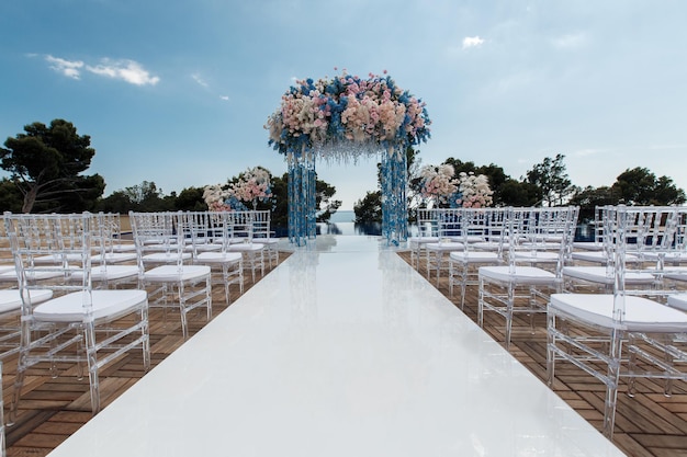 Foto grátis cerimônia de casamento de luxo