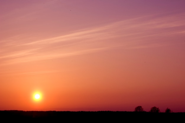 Céu ao pôr do sol