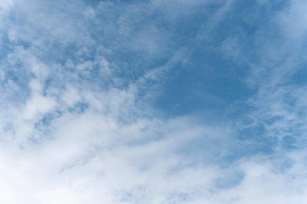 Céu azul com nuvens brancas dispersas