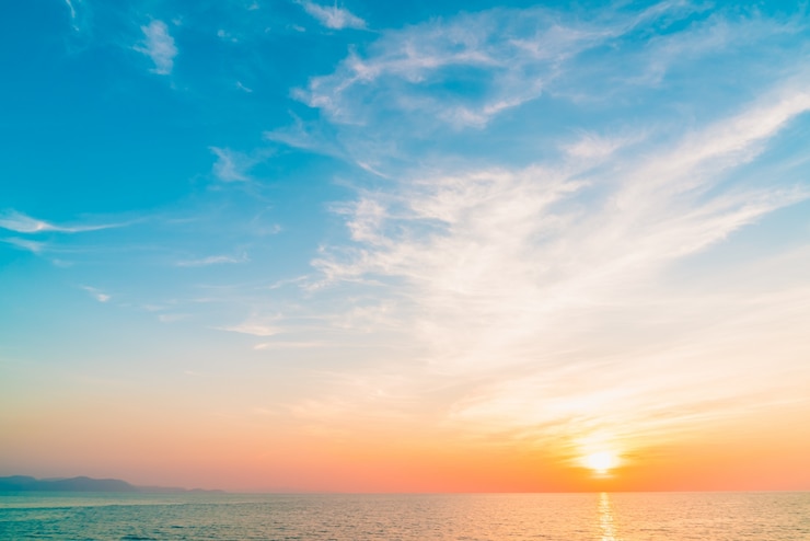 Foto grátis céu paisagem anoitecer beleza praia
