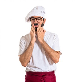 Chef penteando seu bigode