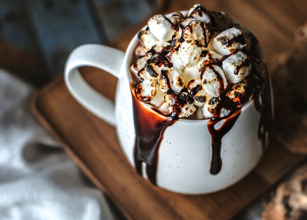 Chocolate quente com receita de marshmallows