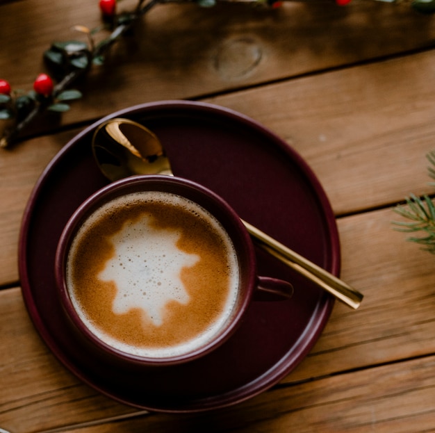 Chocolate quente no feriado de Natal