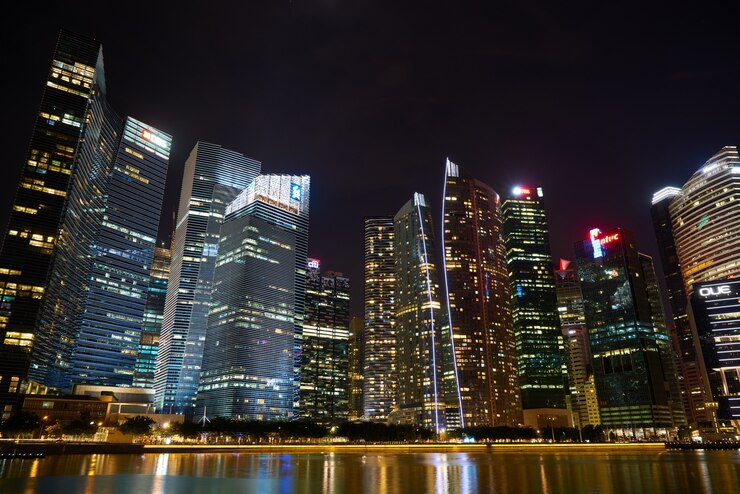 Foto grátis cidade de negócios marco singapore bonita