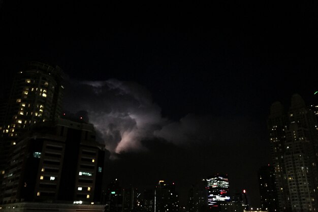 Cidade Night Sky Stormy Lightning