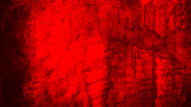 Cimento de gesso grunge ou textura de parede de concreto cor vermelha com arranhões