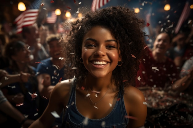 Foto grátis cinematic of happy people celebrating the american independence day holiday