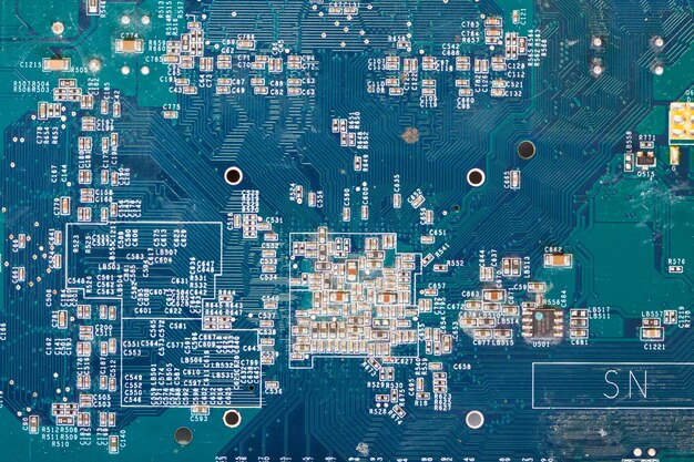 Circuito impresso como plano de fundo