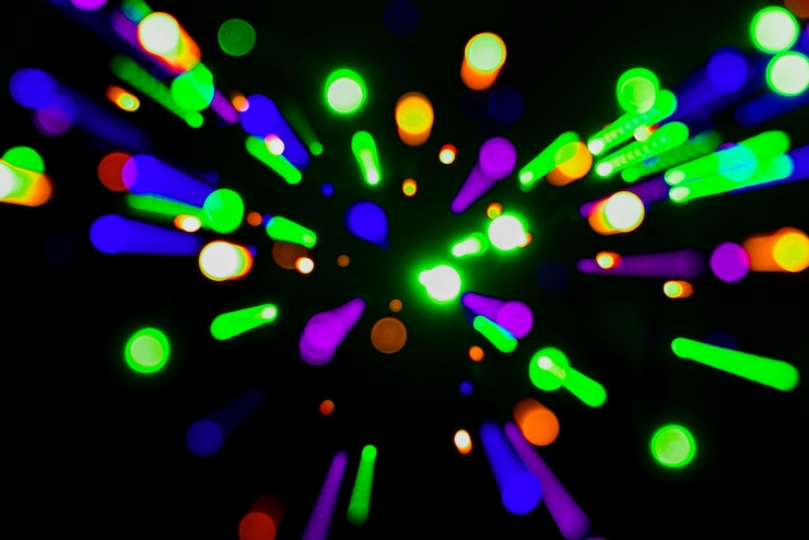 Foto grátis circular em forma de luzes de néon fundo
