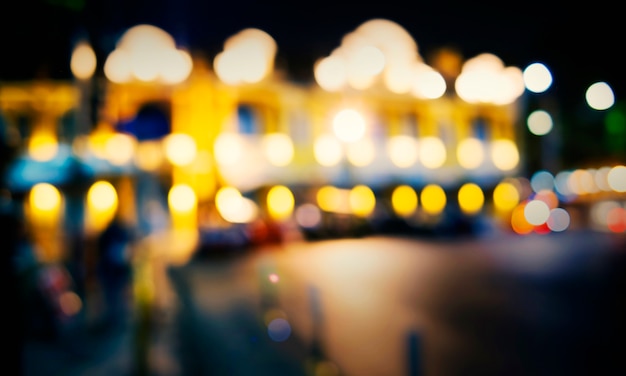 City Light Nightlife Defocused Blurred Conceito abstrato brilhante