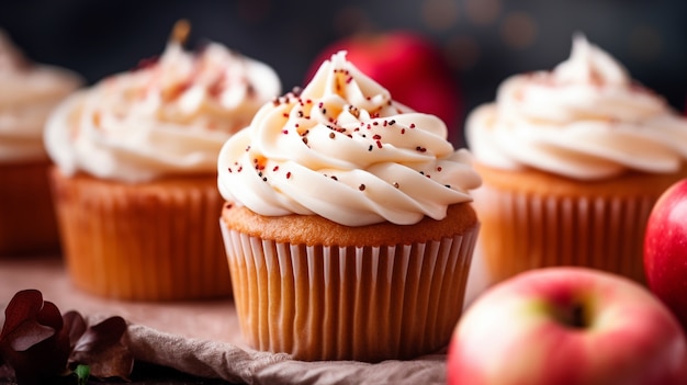 Foto grátis close em cupcakes de laranja