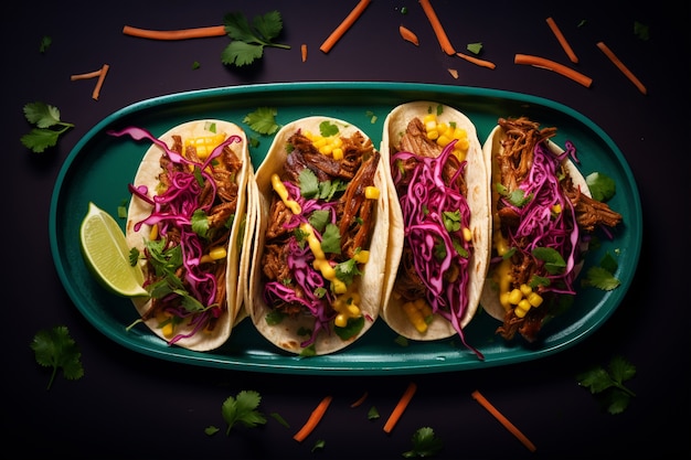 Foto grátis close em deliciosos tacos