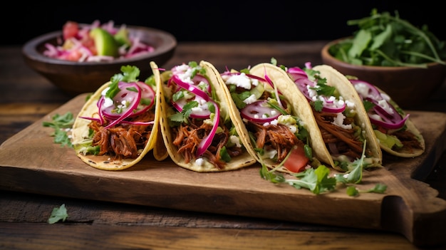 Foto grátis close em deliciosos tacos