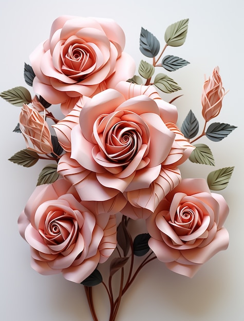 Foto grátis close em rosas decorativas