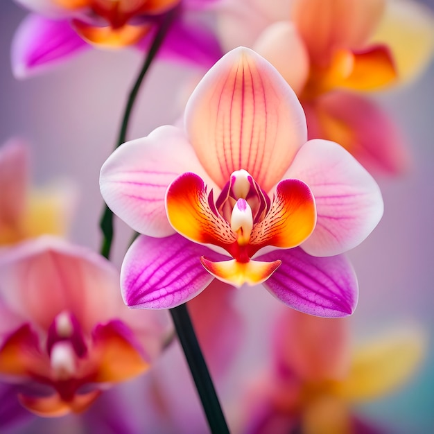 Foto grátis close na flor com pétala multicolorida