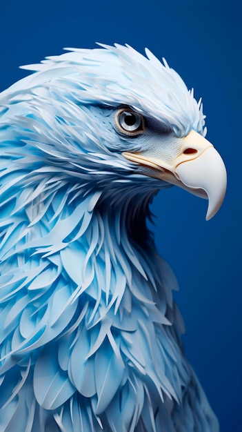 Close na renderização 3D da águia