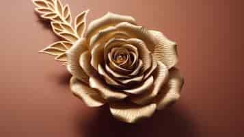 Foto grátis close na rosa dourada