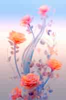 Foto grátis close no buquê de rosas abstrato