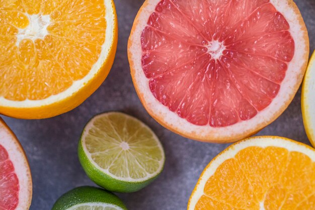 Close-up cortar citrinos