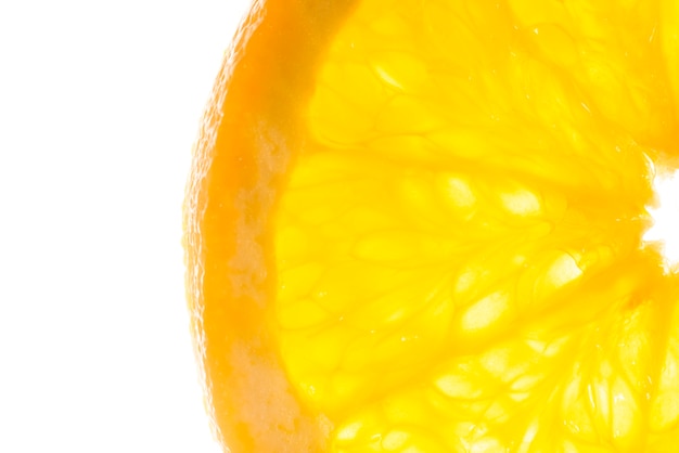 Close-up cortar fatias de laranja fresca